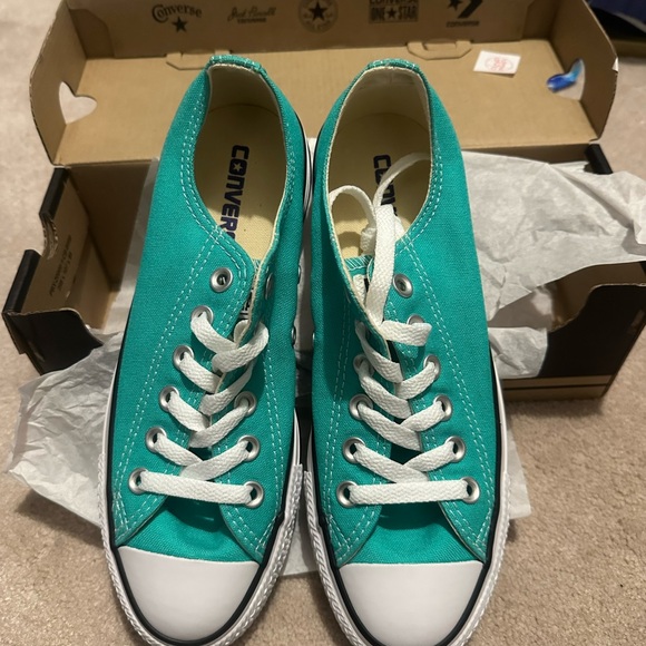 Converse Turquoise Canvas Sneakers - Picture 2 of 5